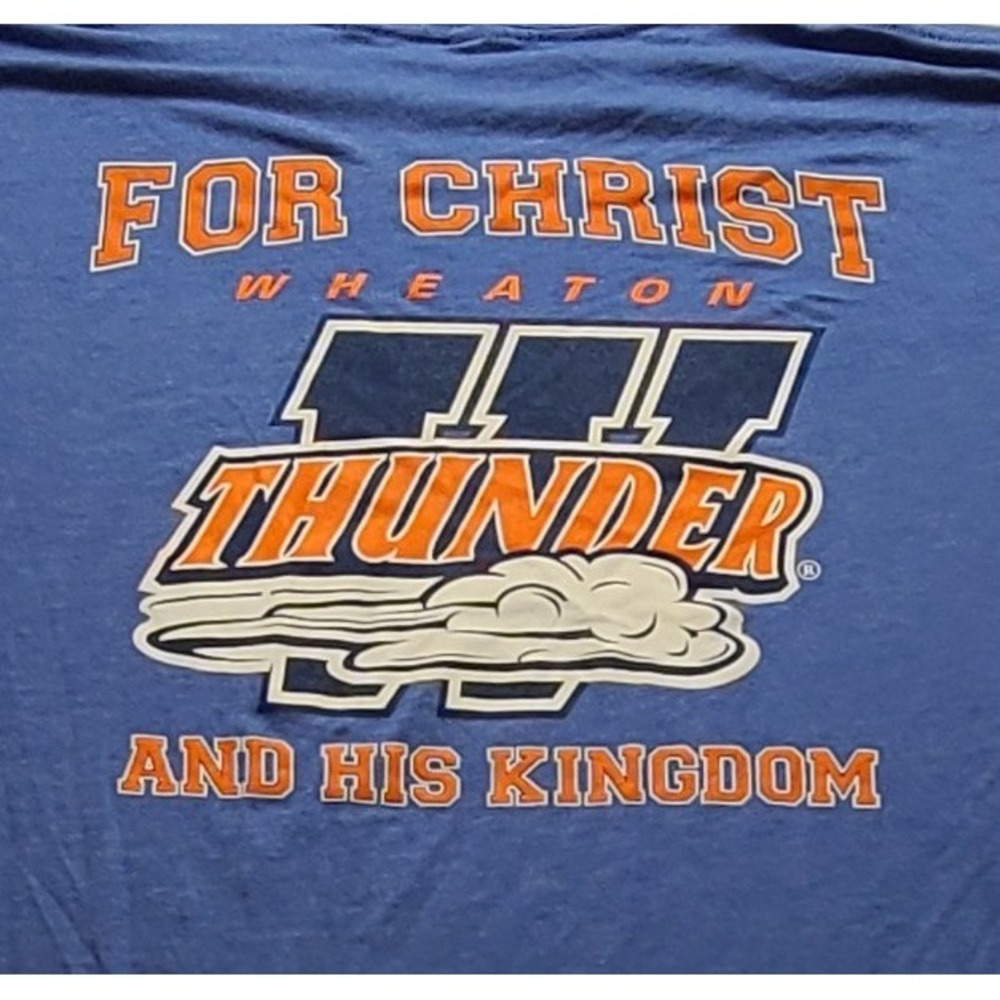 Jesus Christ Philippians 1:21 Wrestling Graphic Tee Blue Heather Men's Shirt XL - Picture 4 of 11